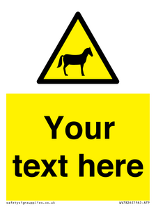 Custom warning horses